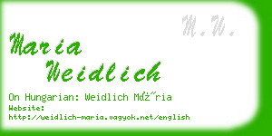 maria weidlich business card